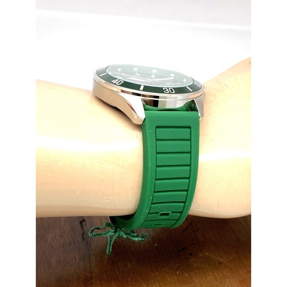 Lacoste Men's Watch 2011263 Tiebreaker Quartz Green Dial Rubber Band 43mm - Picture 12 of 14